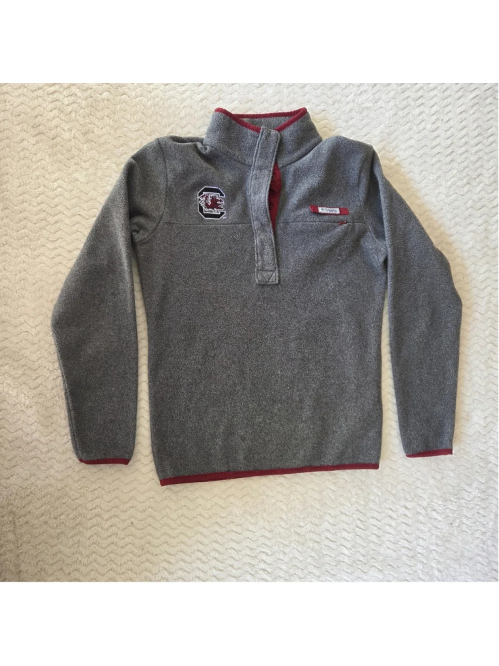 Columbia PFG Mens Medium Pullover 1/4 Snap North Carolina State University - Picture 3 of 9